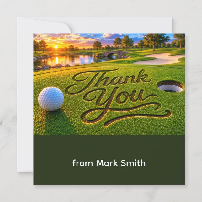 Golf thank you card  (Front)