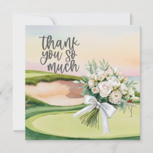 Golf  thank you card golf course watercolor