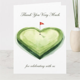 Golf thank you card golf course watercolor