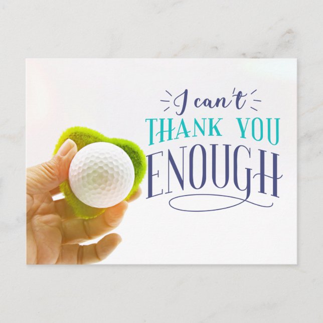 Golf Thank you card I can't thank you enough (Front)
