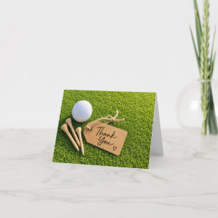 Golf  Thank you card with golf club ball bag 