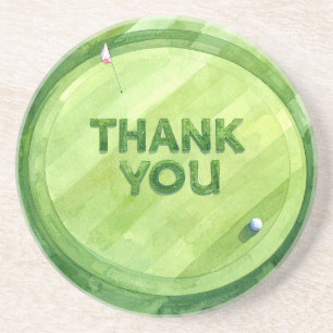 Golf Thank You Coaster   Elegant Golf Course 