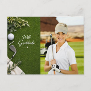 Golf Thank you Create your own photo golfer Postcard