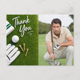 Golf Thank you create your own photo Postcard