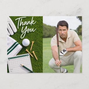 Golf Thank you create your own photo Postcard