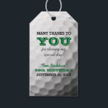 Golf Thank You Favour Tag<br><div class="desc">Send your guests off with a smile with these Thank You Gift Tags tied to a party favour. Each line of text is fully customizable.</div>