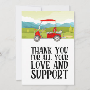 Golf Thank you for love and support for golfer Card