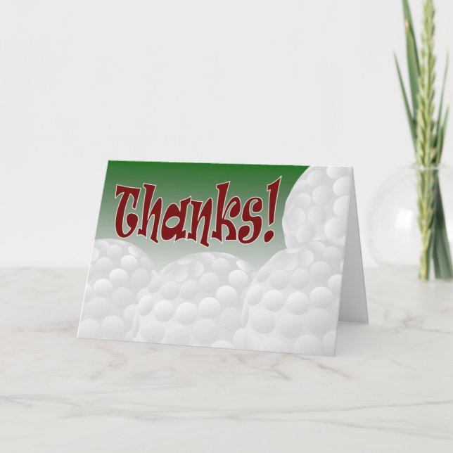 Golf - Thank You! Thank You Card (Front)