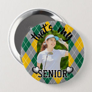 Golf That's my Senior player green yellow Button