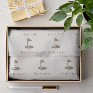 'Golf The Pain Away' Light Academia Warm Cream  Tissue Paper