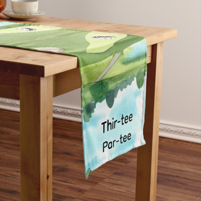 Golf theme 30th Birthday Personalized party Medium Table Runner (In Situ)