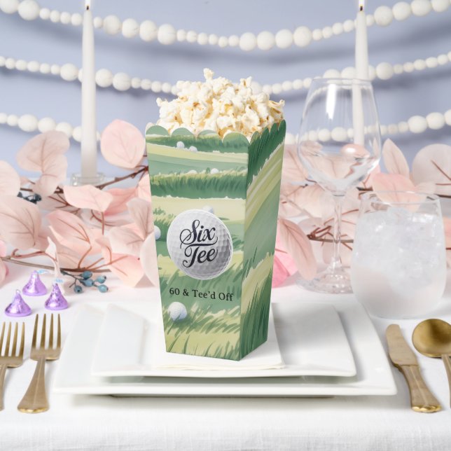 Golf Theme 60 & Tee’d Off Birthday Party  Favor Box (Wedding)