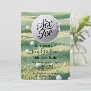 Golf Theme 60 & Tee’d Off Birthday Party Invitation