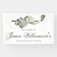 Golf Theme 70th Birthday Party Custom Welcome