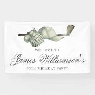 Golf Theme 90th Birthday Party Welcome  Banner