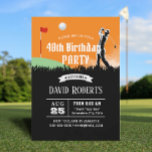 Golf Theme Adult 40th Birthday Party Invitation<br><div class="desc">Let's Play Golf Outdoor 40th Birthday Party Invitations.</div>
