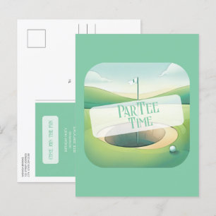 Golf Theme Birthday Invitation Postcard