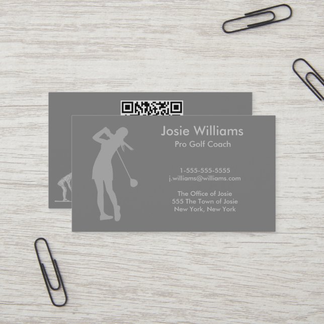 Golf Theme Card - Ladies (Front/Back In Situ)