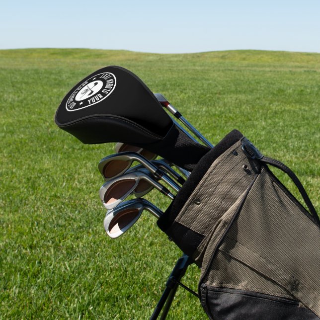 Golf Theme Club Name Head Cover (In Situ)