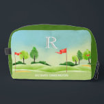 Golf Theme Course Greens Monogram Name Dopp Kit<br><div class="desc">This fun dopp kit is for the person that immediately comes to your mind who just loves to play golf.  Personalized with their monogram / initials and name.    if you need any design assistance or a special request,  just send us a chat and we'll make it happen for you.</div>