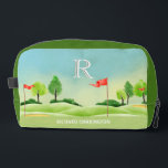 Golf Theme Course Greens Monogram Name Dopp Kit<br><div class="desc">This fun dopp kit is for the person that immediately comes to your mind who just loves to play golf. Personalized with their monogram / initials and name. if you need any design assistance or a special request, just send us a chat and we'll make it happen for you.</div>