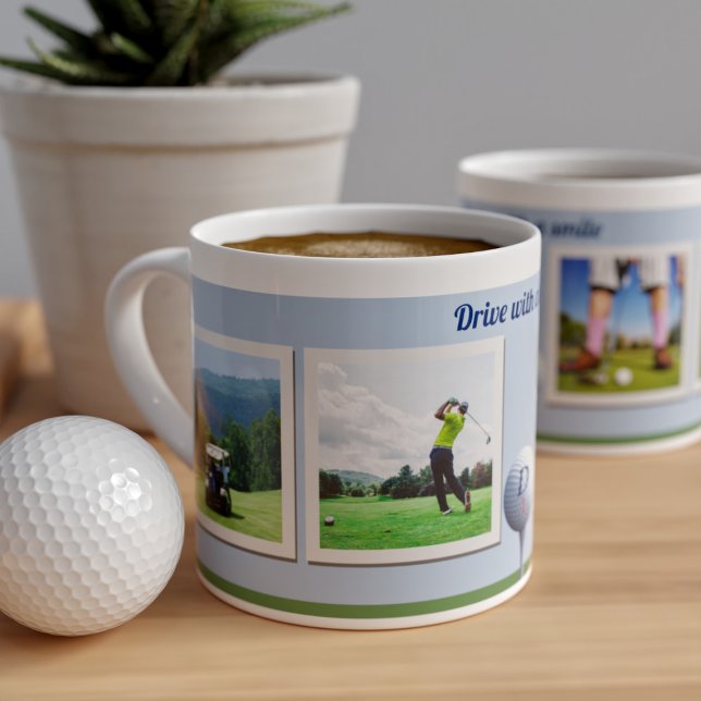 Golf Theme Golfer Dad Instant Photo Espresso Cup (Creator Uploaded)