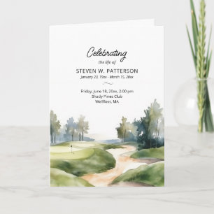 Golf Theme, Instant Download Funeral Program