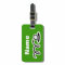 Golf theme luggage bag tag with customizable text