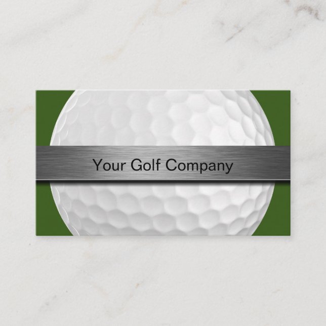 Golf Theme Modern Two Side Business Card (Front)