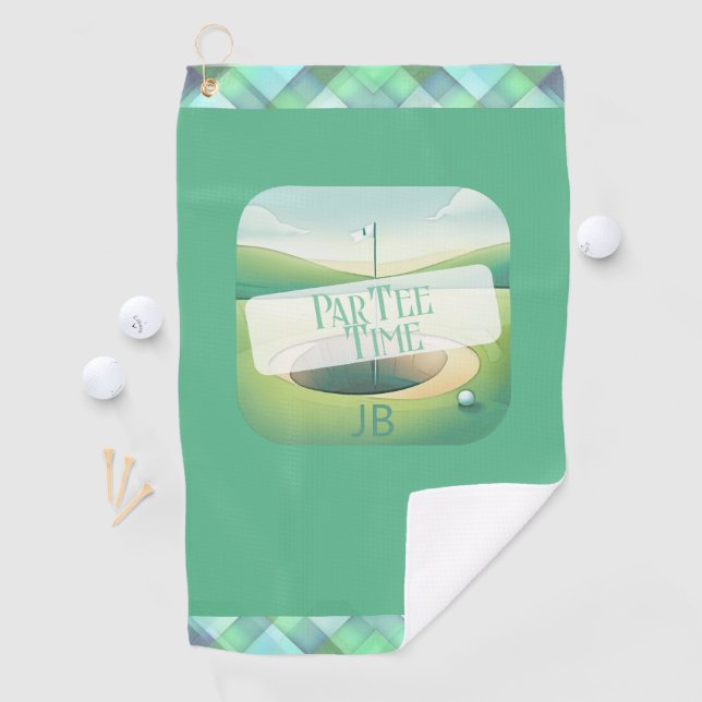 Golf Theme Par Tee Personalized Golf Towel (InSitu)
