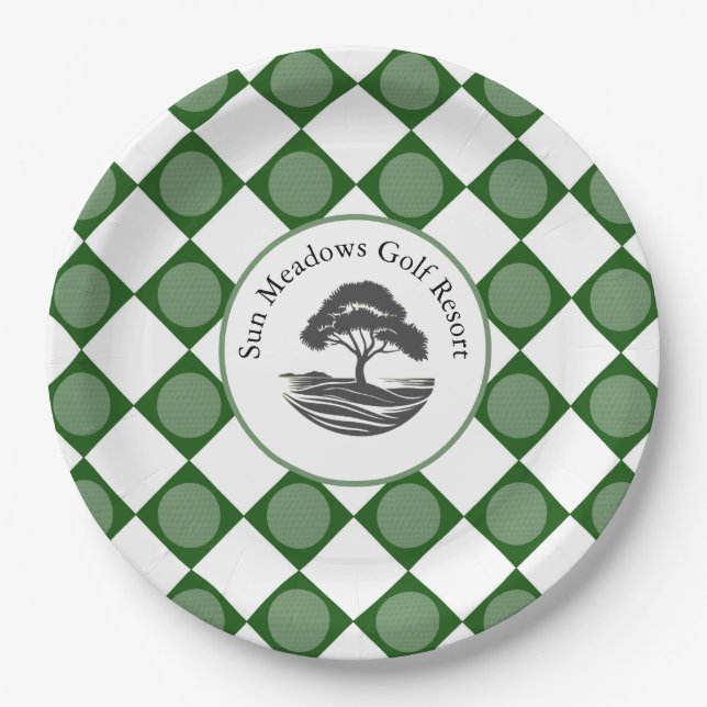 Golf Theme Party Plate (Front)