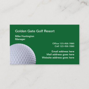 Golf Theme Professionally Designed Business Card