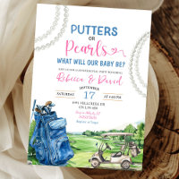 Golf Theme Putters or Pearls Gender Reveal Party