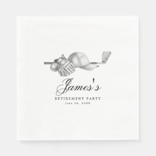 Golf Theme Retirement Party Custom Napkin