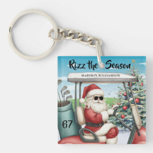 Golf Theme Rizz the Season 67 Name Keychain