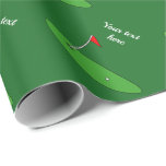 Golf theme wrapping paper for Birthday & Christmas<br><div class="desc">Golf theme wrapping paper for Birthday, Christmas, Fathers Day and other occasions. Sporty putting green design for golfers. Custom design with personalized text for him or her. Add your own name or funny quote. Cute novelty gift wrap idea for golf player, golfing dad, father, friend, business partner, employee, coworker, boss,...</div>