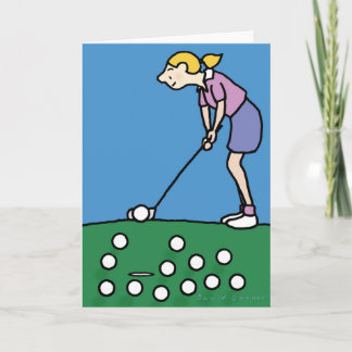 Golf-themed birthday card 