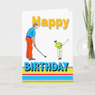 Golf Themed Birthday Card