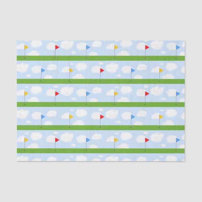 Golf Themed Celebration Tissue Paper (Front)