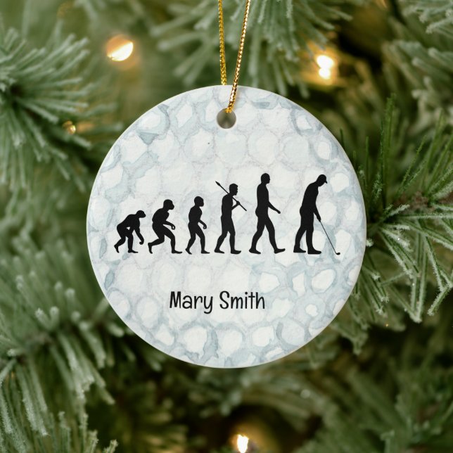 Golf themed Christmas gifts for Golfer Ceramic Ornament (Tree)