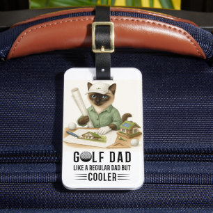 Golf themed for Cat Lover on Father's Day  Luggage Tag