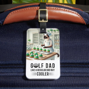 Golf themed for Cat Lover on Father's Day Luggage Tag