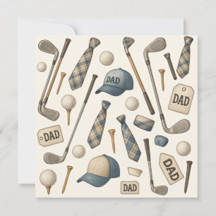 Golf themed for Dad Holiday Card