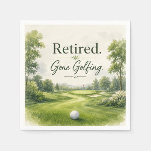 Golf themed for Golfer Retirement Party Napkin