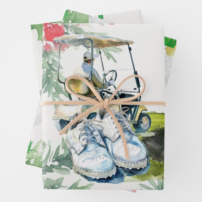 Golf themed for golfer  wrapping paper sheet (In situ)