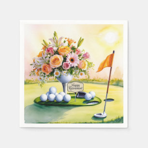 Golf themed for Golfer's Retirement Napkin