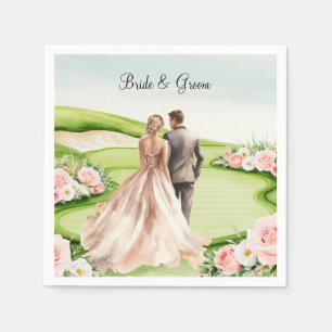 Golf themed for Golfer's Wedding Party Napkin