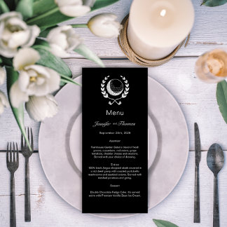 Golf Themed Formal Wedding Menu