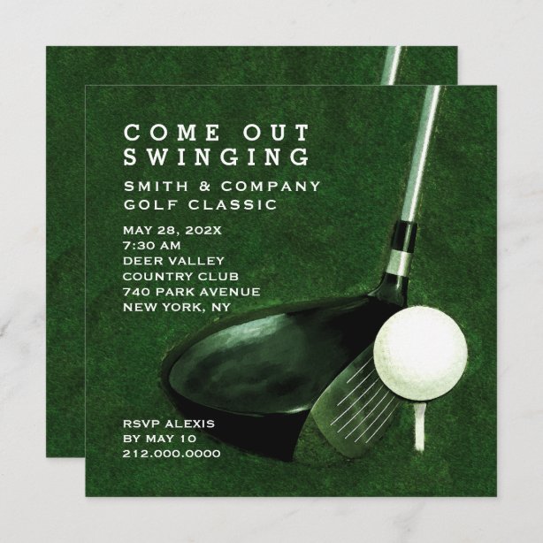 Golf Tournament Invitations Zazzle CA