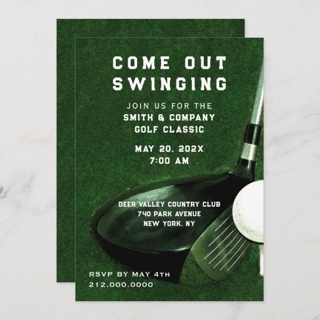 Golf Themed Invitation (Front/Back)